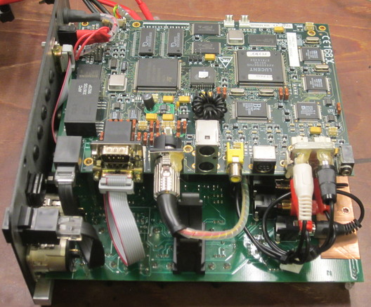 7e Communications (Motionmedia) Talking Head VideoReporter: View of the PCB stack inside the codec unit.