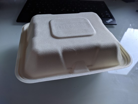 Papierartige Verpackung, wo ein Burger rein passt