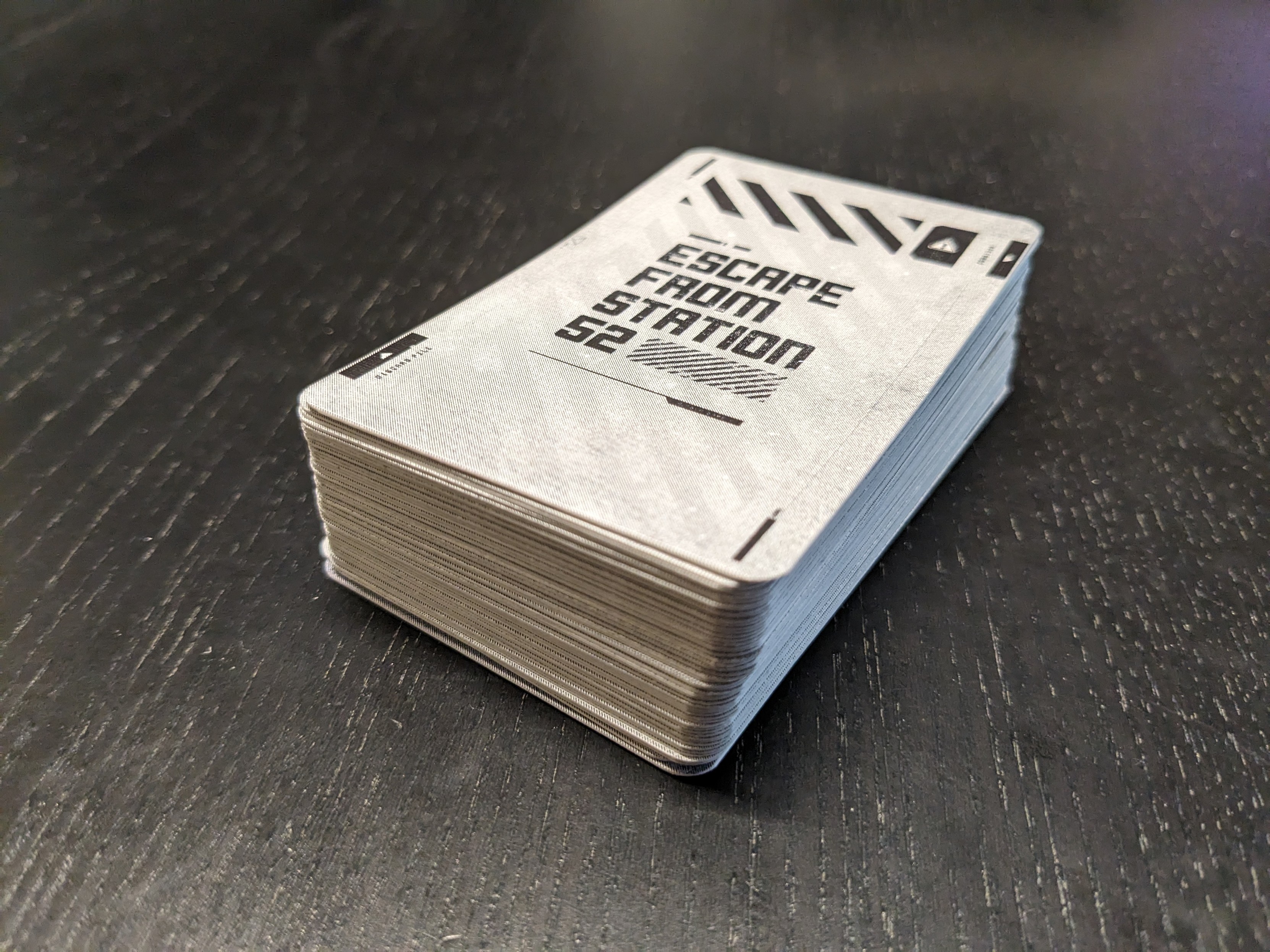 The stack of cards for the game