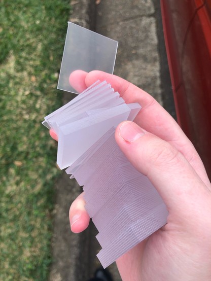 i am attempting to hold a huge number of clear, thin, plastic rectangles 