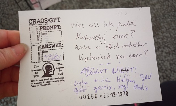 Die Frage kann ich vegetarisch essen? Antwort Nein unter einer halben Sau geht gar nix sagt Obelix