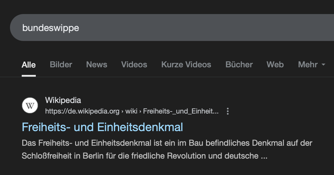 Bundeswippe - first result wikipedia: Freiheits- und Einheitsdenkmal