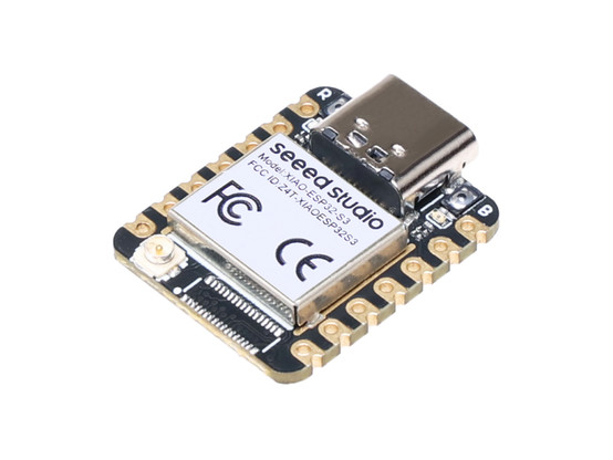 an esp32 microcontroller of the size of a thumbnail.