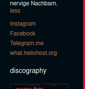 links zu instagram, facebook, telegram und what.heliohost.